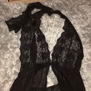 long black Lingerie dress
